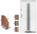 MAßGEFERTIGTE AUßENTÜR W11 80/90 WEIß ANTHRAZIT