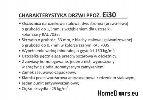 Brandschutztüren EI30 80/90/100 universal Brandschutztüren EI30 80/90/100 universal