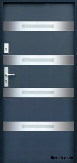 MAßGEFERTIGTE AUßENTÜREN W12 70 80 90 100 ANTHRAZIT, WEIßER SCHAUMSTOFF