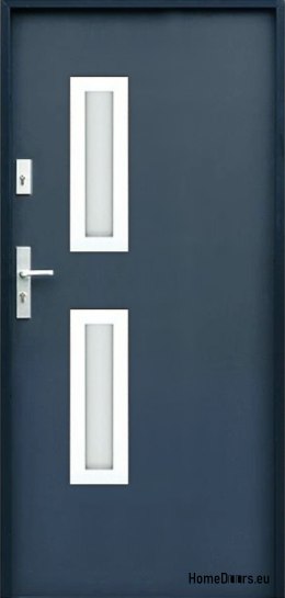 MAßGEFERTIGTE AUßENTÜR W17 ANTHRAZIT, WEIßER SCHAUMSTOFF