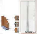 MAßGEFERTIGTE AUßENTÜR W18 80 SCHWARZ, SCHAUMSTOFF