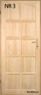 Innentüren aus Holz-Kiefernholz Nr. 3 60/70/80/90
