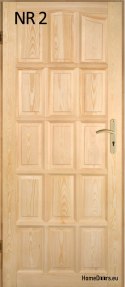 Innentüren aus Holz-Kiefernholz Nr. 3 60/70/80/90