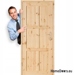 Tür zu Zimmer Kieferngeknotetes Holz GAZDA 60/70/80/90