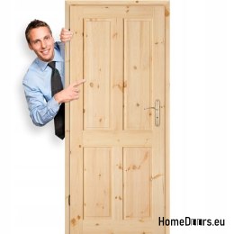 Tür zu Zimmer Kieferngeknotetes Holz GAZDA 60/70/80/90