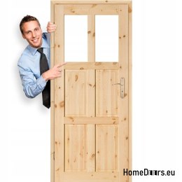 Tür zu Zimmer Kieferngeknotetes Holz GAZDA 60/70/80/90