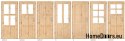 Tür zu Zimmer Kieferngeknotetes Holz GAZDA 60/70/80/90