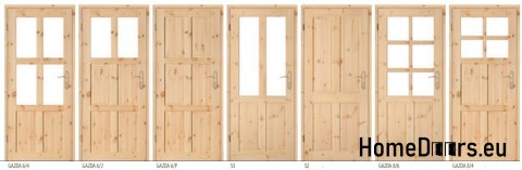 Tür zu Zimmer Kieferngeknotetes Holz GAZDA 60/70/80/90 Tür zu Zimmer Kieferngeknotetes Holz GAZDA 60/70/80/90