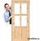 Tür zu Zimmer Kieferngeknotetes Holz GAZDA 60/70/80/90