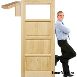 Holztür mit Rahmen manhattan TR2 60/70/80/90