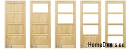 Holztür mit Rahmen manhattan TR2 60/70/80/90