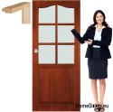 Holztür mit Rahmen Lack Glas TP3 90