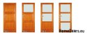 Holztür mit Rahmen farbiges Glas TM2 80
