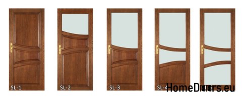 Tür Holzrahmen farbiges Glas SL2 70 Tür Holzrahmen farbiges Glas SL2 70