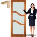 Holztür mit Rahmenfarbe Glas PS4 70