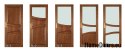 Holztür mit Rahmenfarbe Glas SL3 70