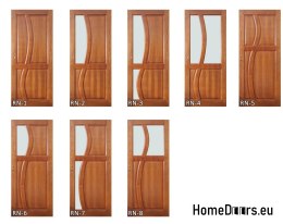 Holztür mit Rahmen farbiges Glas RN6 60