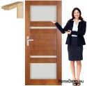 Holztür mit Rahmen glasfarben RV5 60