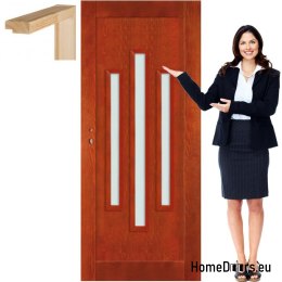 Holztüren mit Rahmen GlasfarbeED ST3 70