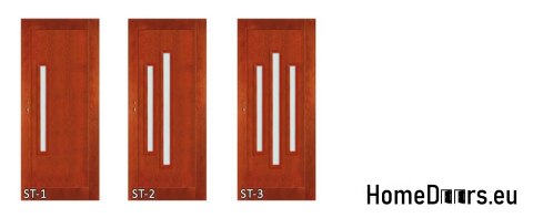 Holztür mit Rahmen glasfarben ST3 90 Holztür mit Rahmen glasfarben ST3 90