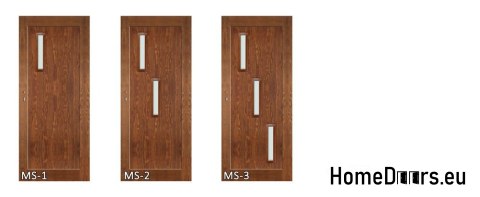Holztür mit Rahmenfarbe Glas MS3 60 Holztür mit Rahmenfarbe Glas MS3 60