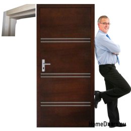 Holztür mit Rahmen und Griff PLS4 60/70/80/90