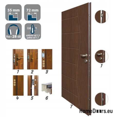 Außentür T41 90 72MM Warm Ud=1,2 SCHWARZ Außentür T41 90 72MM Warm Ud=1,2 SCHWARZ
