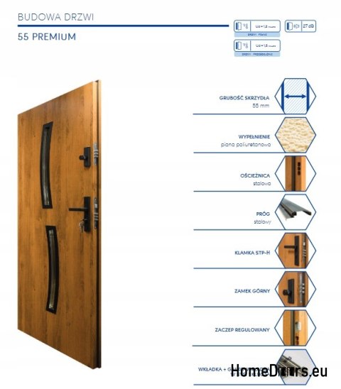 Außentüren T53 80 55MM Warm Ud=1,5 Außentüren T53 80 55MM Warm Ud=1,5