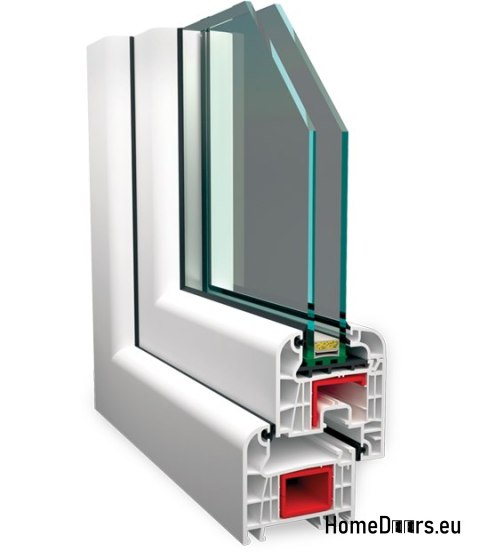 Okna MAHOŃ PCV RU/U poziom 1000x1000mm ciepłe Okna MAHOŃ PCV RU/U poziom 1000x1000mm ciepłe