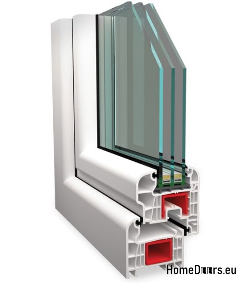 Okna MAHOŃ PCV RU/U poziom 1000x1000mm ciepłe Okna MAHOŃ PCV RU/U poziom 1000x1000mm ciepłe