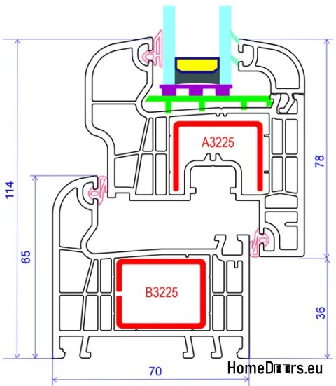 Okna MAHOŃ PCV RU/U poziom 1000x1000mm ciepłe Okna MAHOŃ PCV RU/U poziom 1000x1000mm ciepłe