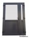DRZWI ZEWN. PCV ANTRACYT 125x210 DWUSKRZYDŁOWE