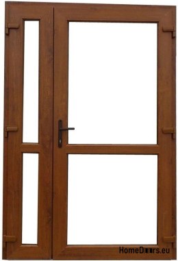 DRZWI ZEWN. PCV ZŁOTY DĄB 125x210 DWUSKRZYDŁOWE