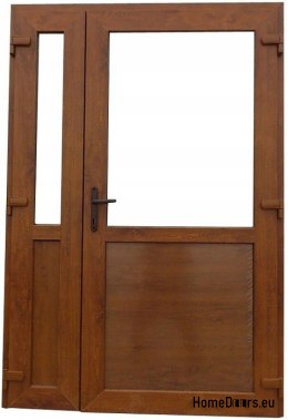 DRZWI ZEWN. PCV ZŁOTY DĄB 125x210 DWUSKRZYDŁOWE