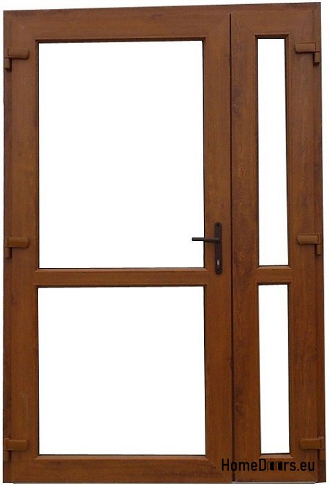 DRZWI ZEWN. PCV ZŁOTY DĄB 140x210 DWUSKRZYDŁOWE