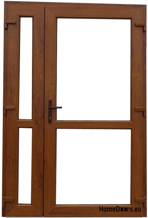 DRZWI ZEWN. PCV ZŁOTY DĄB 140x210 DWUSKRZYDŁOWE