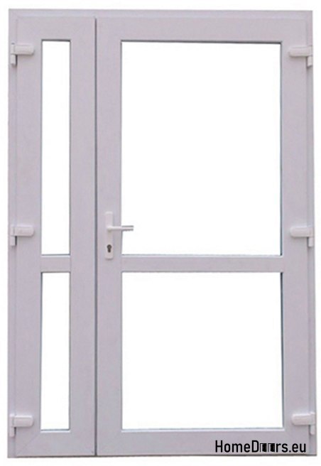 DRZWI ZEWNĘTRZNE PCV BIAŁE 140x210 DWUSKRZYDŁOWE