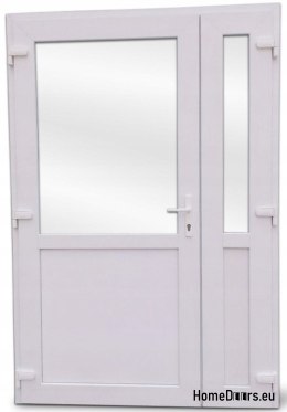 DRZWI ZEWNĘTRZNE PCV BIAŁE 160x210 DWUSKRZYDŁOWE