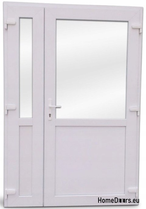 DRZWI ZEWNĘTRZNE PCV BIAŁE 160x210 DWUSKRZYDŁOWE