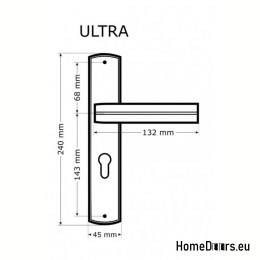 KLAMKA DRZWIOWA PRZEBICIE WC ULTRA PATYNA