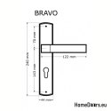 KLAMKA DRZWIOWA PRZEBICIE KLUCZ BRAVO NIKIEL CHROM