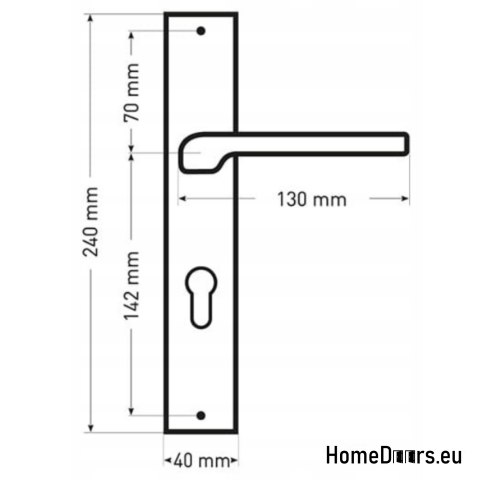 KLAMKA DRZWIOWA PRZEBICIE WKŁAD ZOYA NIKIEL SATYNA