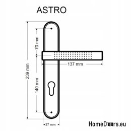 KLAMKA DRZWIOWA PRZEBICIE WKŁAD ASTRO NIKIEL SATYN