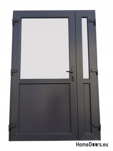 AUSSENTÜREN PVC ANTHRAZIT 180x210 ZWEIFLÜGELIG