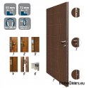 Außentür THICK 72 WARM MIT SPIEGEL 90 inox