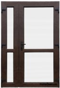 AUSSENTÜREN PVC NUSSBAUM 160x210 DOPPELFLÜGELIG