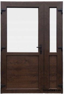 AUSSENTÜREN PVC NUSSBAUM 160x210 DOPPELFLÜGELIG