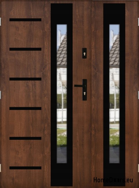 Zweiflügelige Tür mit Spiegeldicke 72 mm 160 L