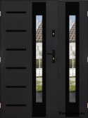Zweiflügelige Tür mit Spiegeldicke 72 mm 160 L