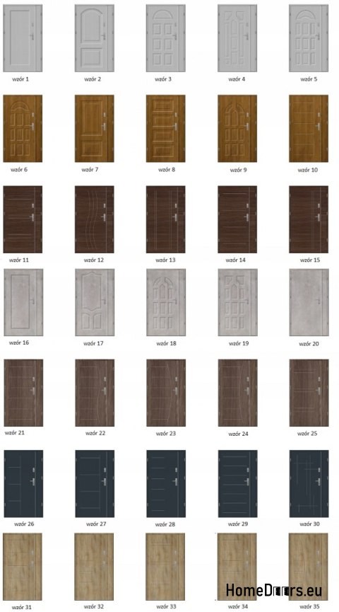 Zweiflügelige Tür 180 Links, verschiedene Designs Farben Zweiflügelige Tür 180 Links, verschiedene Designs Farben